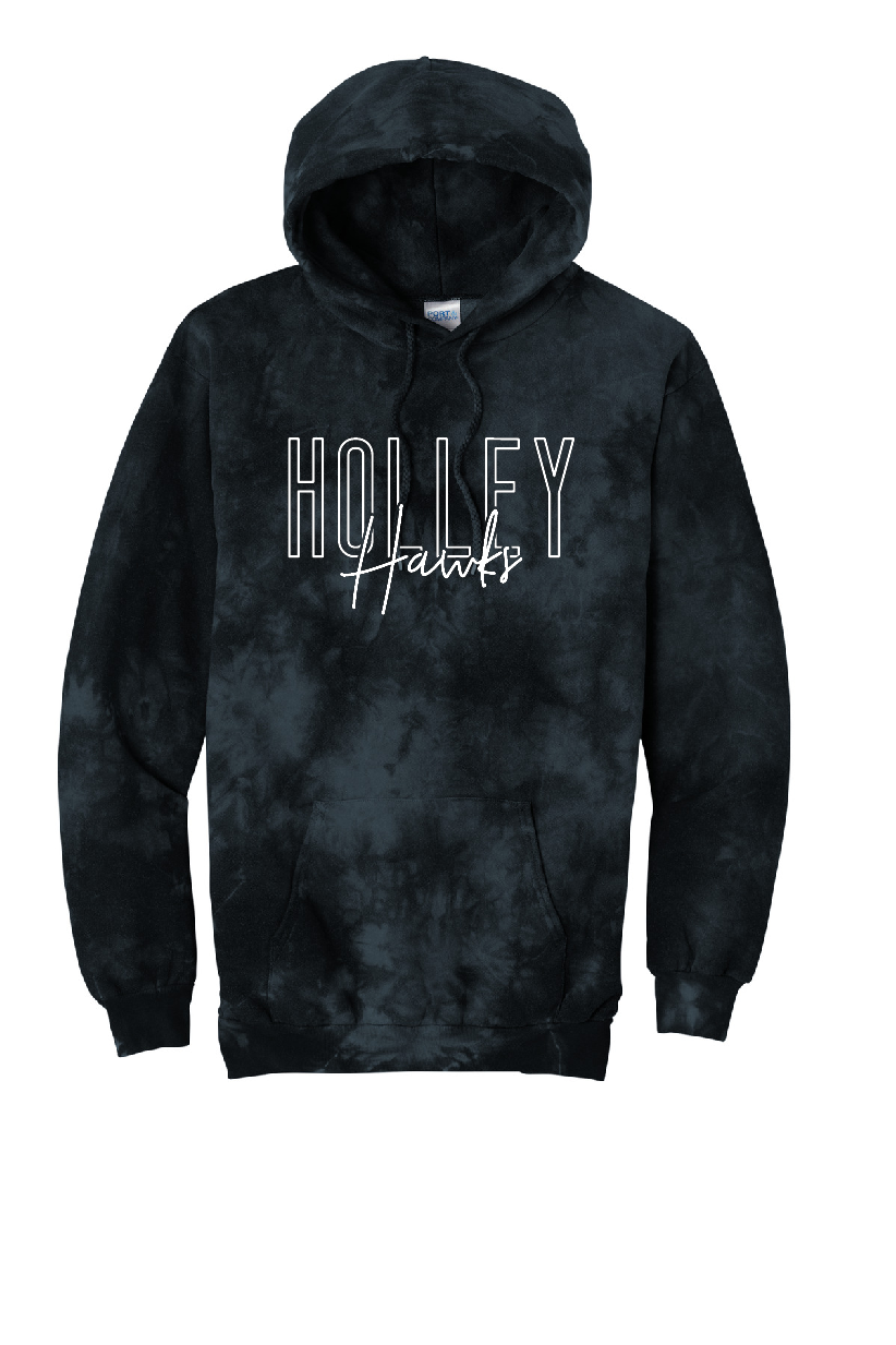 Holley Hawks Tie Dye Hoodie *new logo*