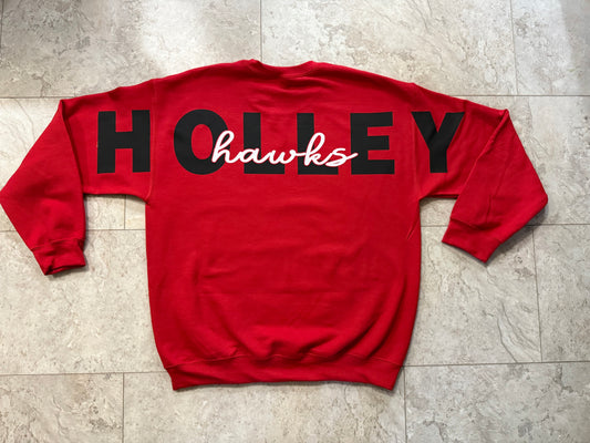 Holley Hawks Spirit Style Crewneck Sweatshirt