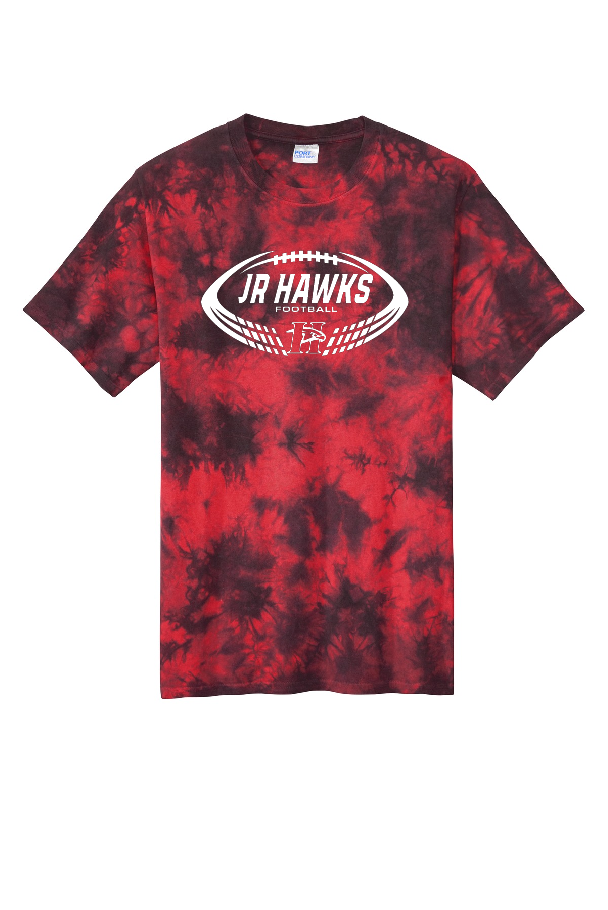 Jr Hawks Football Tie Dye T-Shirt